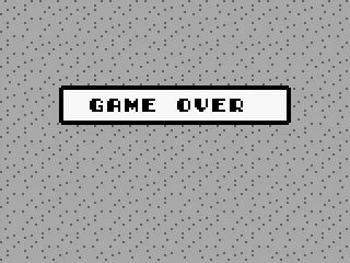 Game over screen.