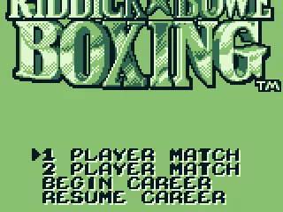 Title screen and main menu