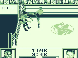 Kick him in the ropes.