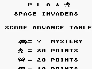 Score Advance Table.