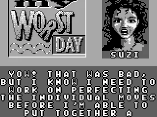 Suzi complains about all the logs she kit boarding downhill...