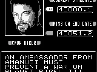 Riker's only purpose is to remind you of the mission and give you the end date.