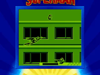 Superman has to avoid the hovering grenade.