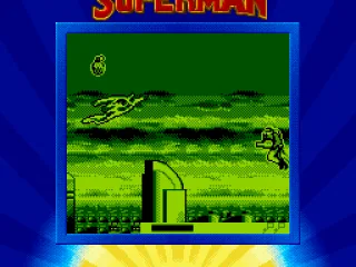 Superman is blinking because he just took a hit.