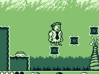 Press the switch to activate the blocks so you can get onto the cliff