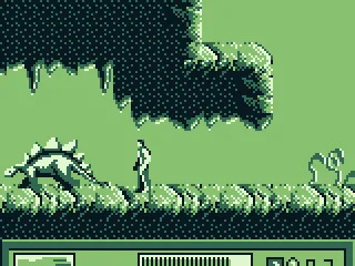 Fighting a stegosaurus.