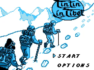 Title screen with main menu