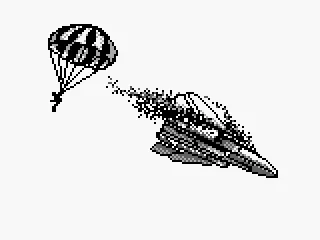Parachuting after a crash.