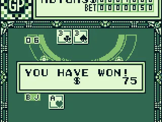 A blackjack nets you 1.5 times your bet.