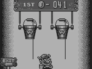 Choose a bucket up to three times: either you loose half your coins, or you double your amount.