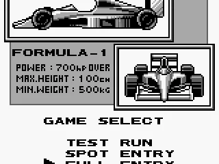 Game Select (Japanese version)