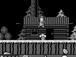 Preparing to stomp a shroom.