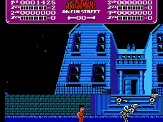 Skeleton and flying skull