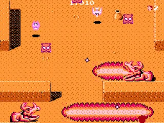 A new level with fire-breathing opponents.