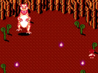 Fighting what appears to be a T-Rex.