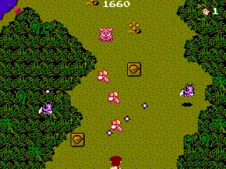 Throwing a hammer weapon at enemies