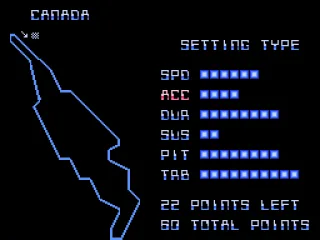 The game lets you tweak settings in time trial mode