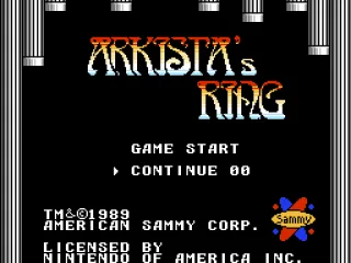 Game title screen