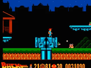 Some enemies may drop a star when you kill them - this star will enable you to shoot enemies with bullets