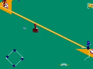 A tank near third base has the ball