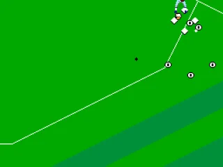 The field view was unchanged over Bases Loaded 3, but the fielders were drawn much larger