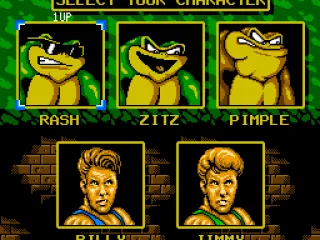 Character select screen