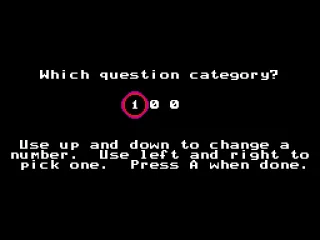 Which question catagory?