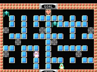 A blue level with more web and spiders