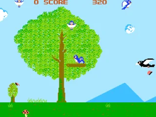 The bad black bird has the food!