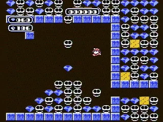 diamonds and skulls falling from overhead