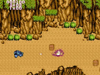 Shooting some crates.