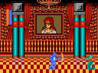 Fighting a serpent boss in the Menlary Castle (which explains the princess' portrait).