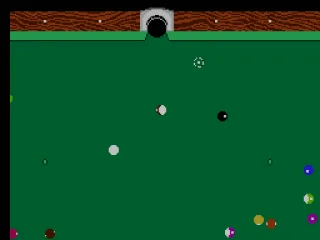 The default-playing screen. The shot will play towards the curser.