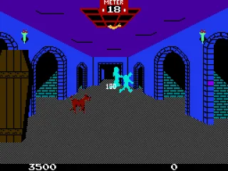 Ghosts pass back and forth through the halls.