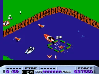 ...to here; enemy boats will be trying to thwart you