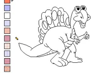 An uncolored dinosaur