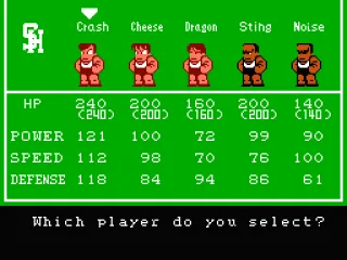 Select your player for the challenge