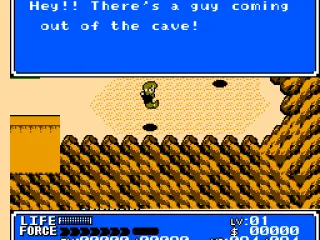 A surprised villager