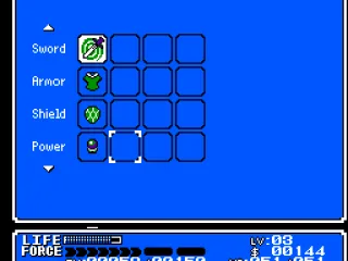 The Equipment Screen of a low-level hero