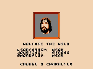 Choosing your character.