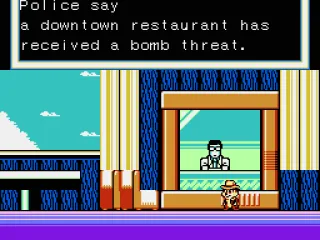 The newscaster tells of a bomb threat