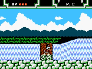 Scrooge at Niagara Falls.