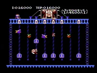 Push the keys to the top (Donkey Kong Jr.)