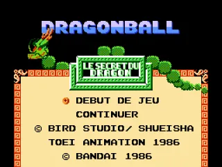 Title screen (French version)