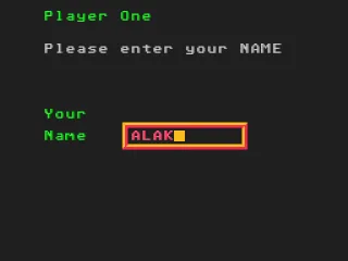 Enter your name after beating a level.