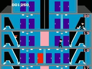 Going down an escalator