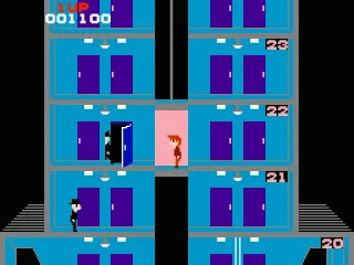 Riding in the elevator