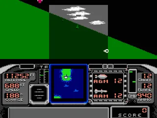 In the cockpit-- partly cloudy skies