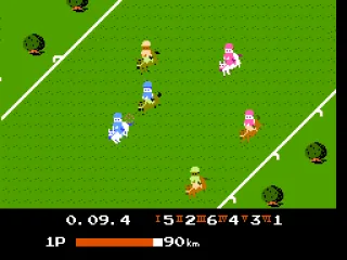 In the middle of a race.