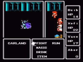 Boss battle against Garland.